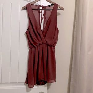 Burgundy Romper